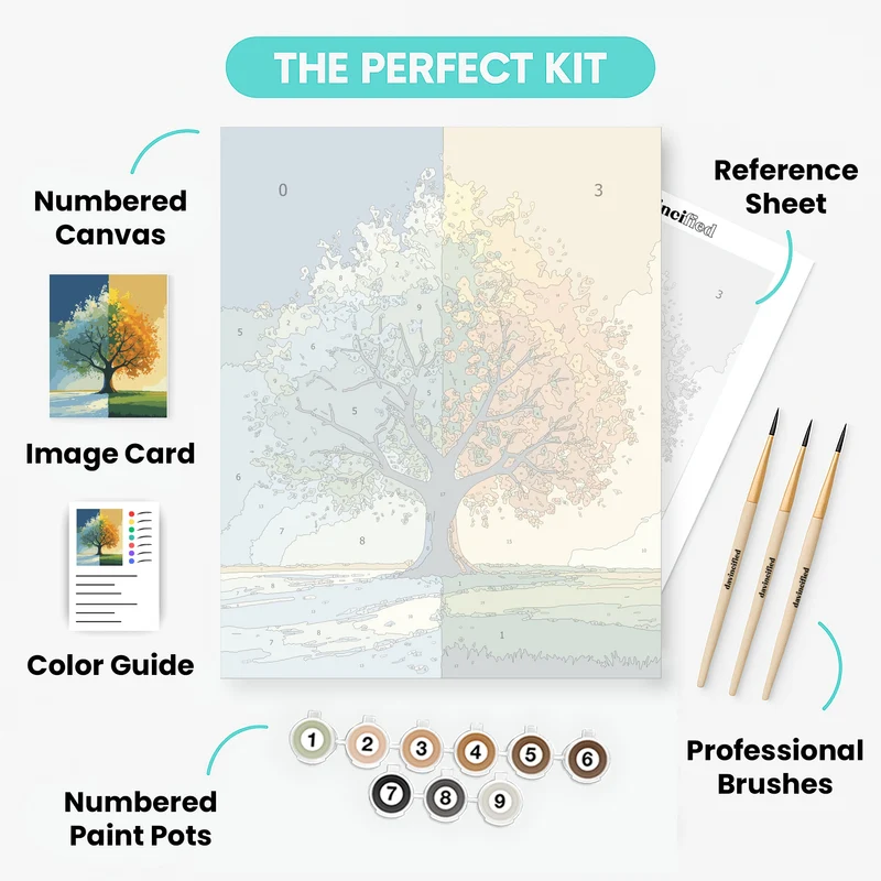 Dual Seasons Tree - Paint by Numbers Kit