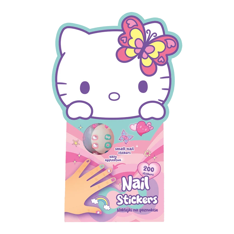 Colorino nalepke za nohte Hello Kitty, 200 kosov, mešane barve