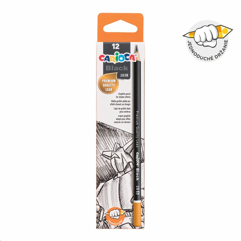 Carioca триъгълен молив Black, 12 бр.