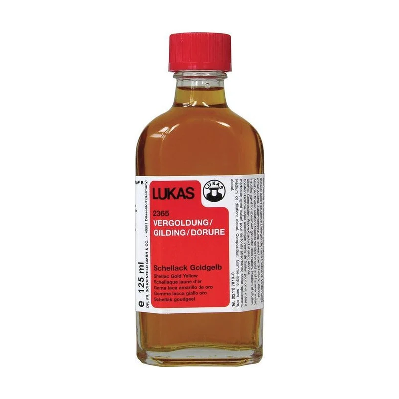 Šelakov lak LUKAS Shellac Solution zlato rumen 125 ml
