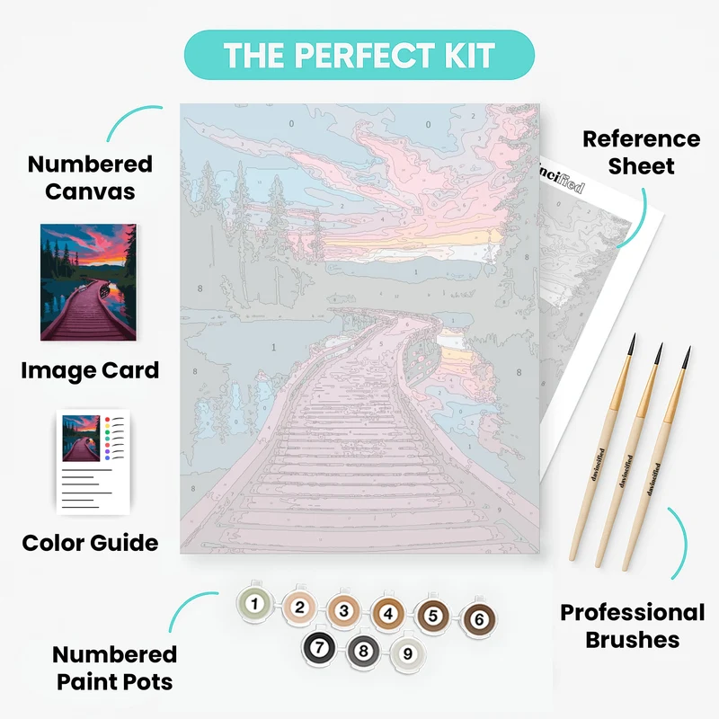 Sunset Boardwalk - Paint by Numbers Kit
