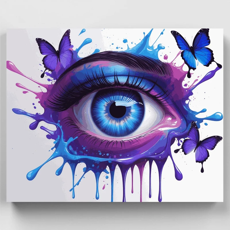 Butterfly Eye Fantasy - Paint by Numbers Kit