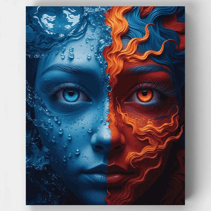Fire and Ice - Paint by Numbers Kit