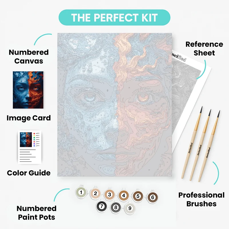 Fire and Ice - Paint by Numbers Kit