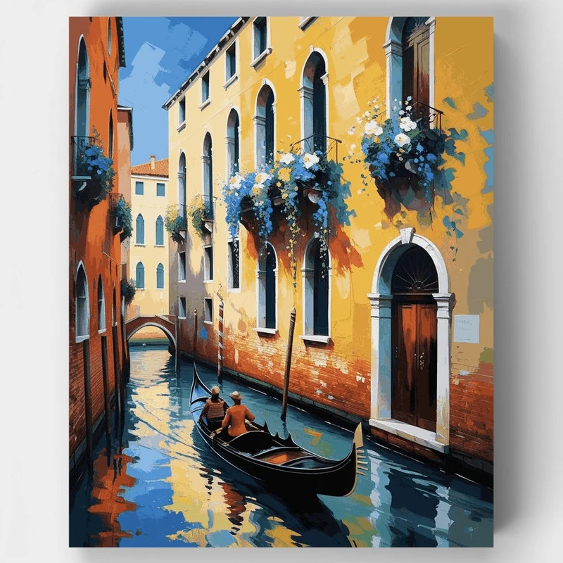 Venetian Canal Gondola - Paint by Numbers Kit