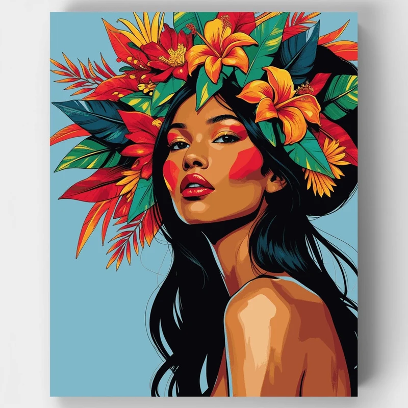 Tropical Floral Beauty - Paint by Numbers Kit