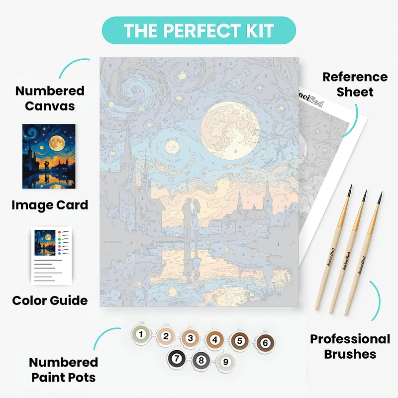 Starry Night Romance - Paint by Numbers Kit