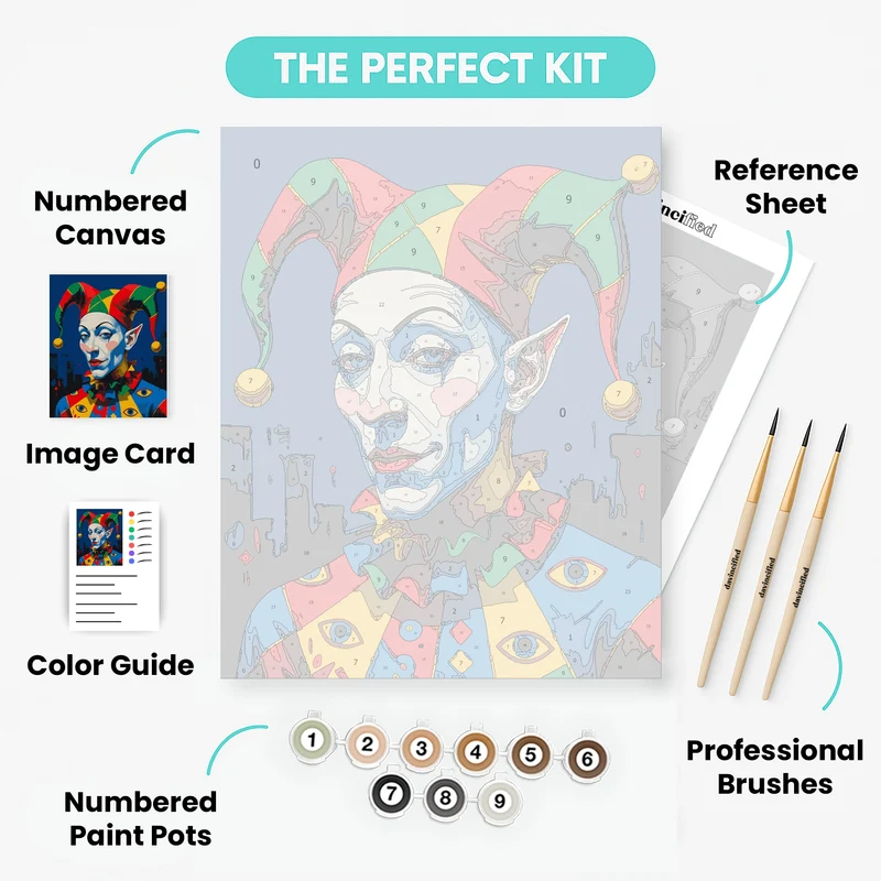 Colorful Jester - Paint by Numbers Kit