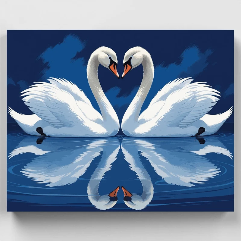 Swan Love - Paint by Numbers Kit