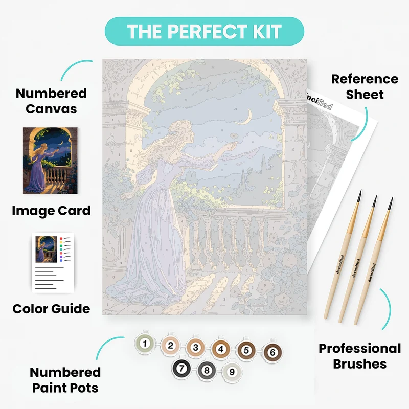 Moonlit Rose Offering - Paint by Numbers Kit