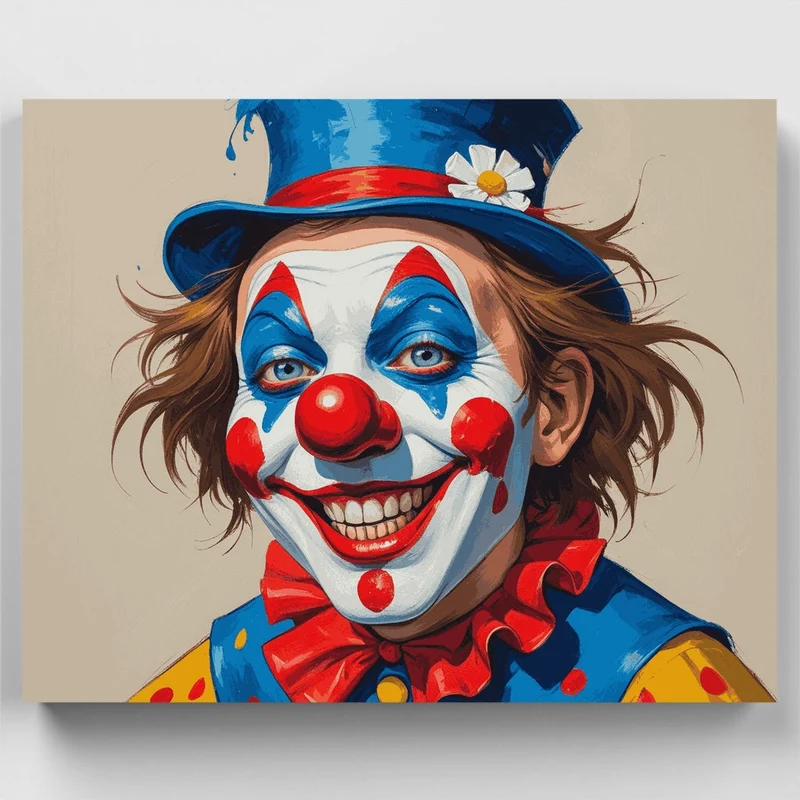 Festive Circus Clown - Paint by Numbers Kit