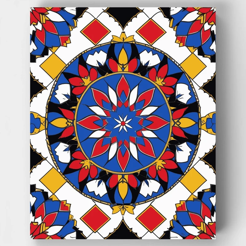 Islamic Geometric Mandala - Paint by Numbers Kit