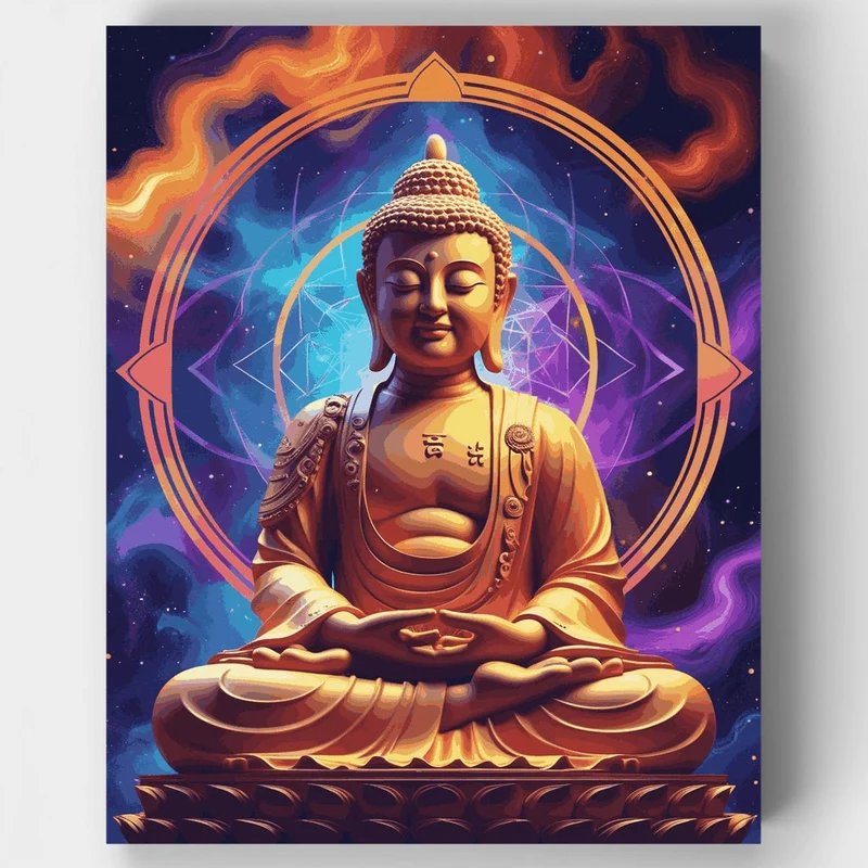 Cosmic Buddha Meditation - Paint by Numbers Kit