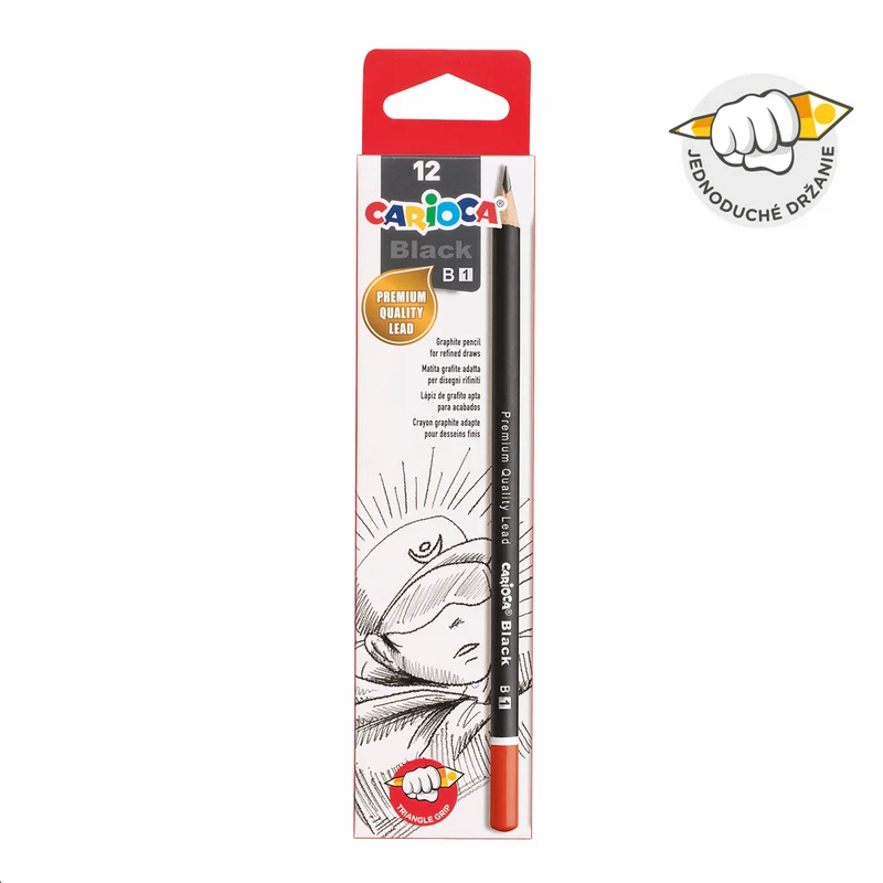 Carioca Dreikant-Bleistift Black, 12 Stk.