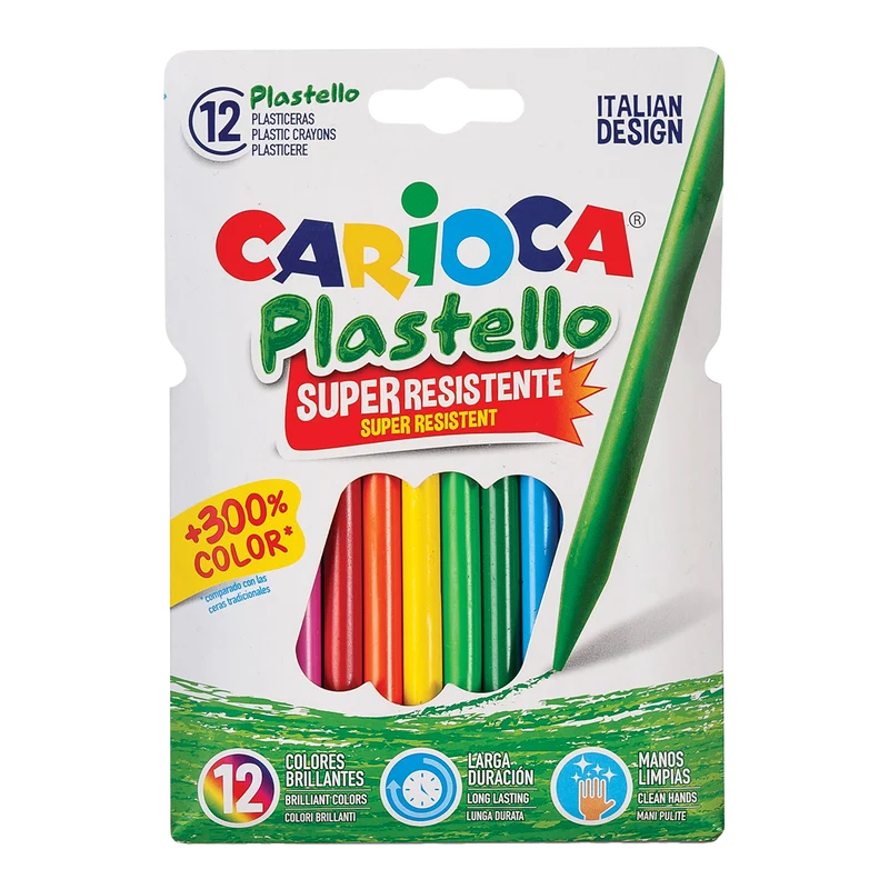 Plastične voštane bojice Carioca Plastello - 12 kom
