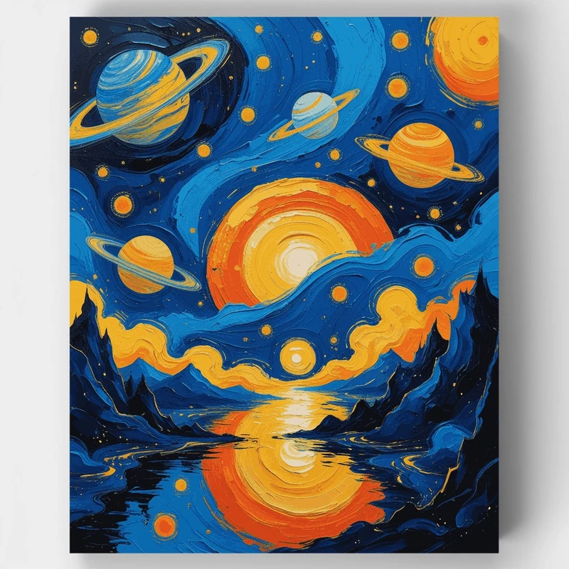 Cosmic Starry Night - Paint by Numbers Kit