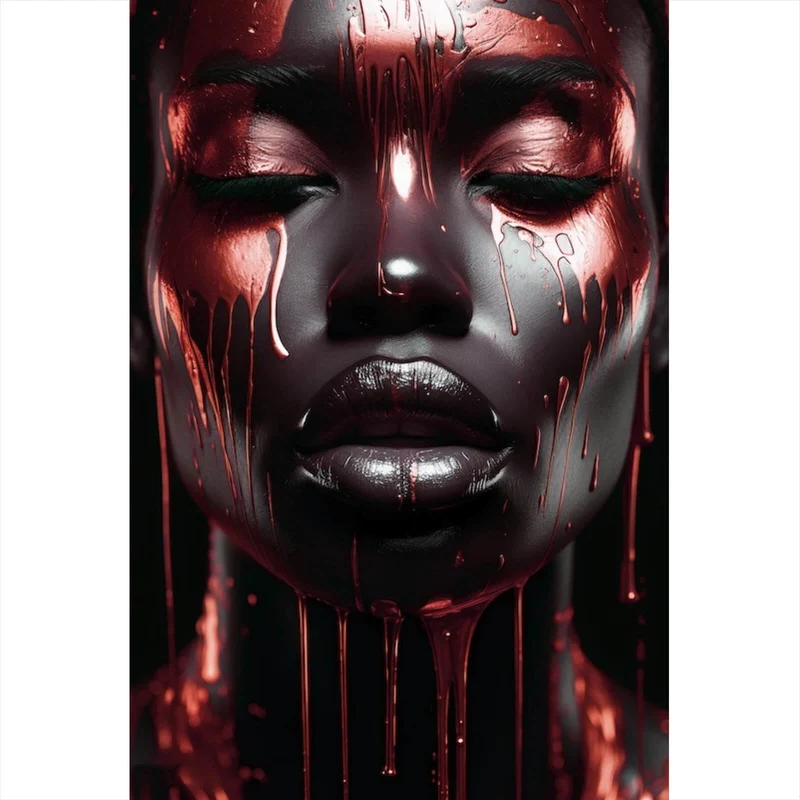 Poster African Red Woman Hochformat