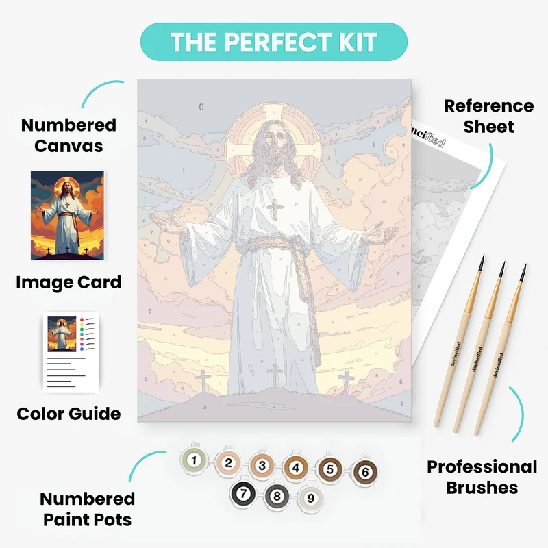 Risen Christ with Halo - Paint by Numbers Kit