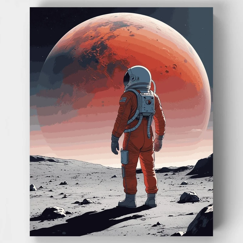 Mars Astronaut - Paint by Numbers Kit