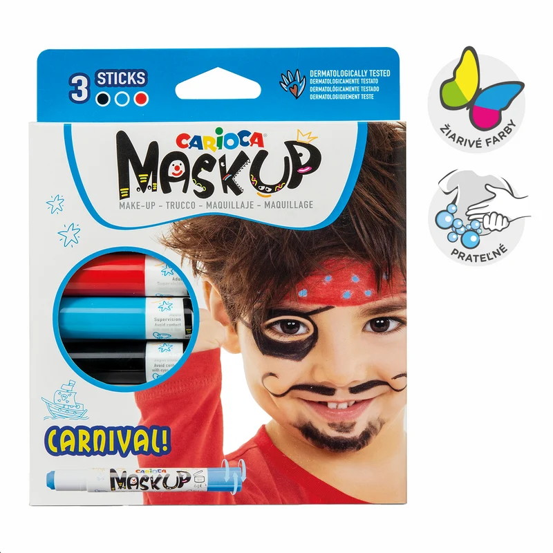 Carioca colori per il viso in stick 3 pz