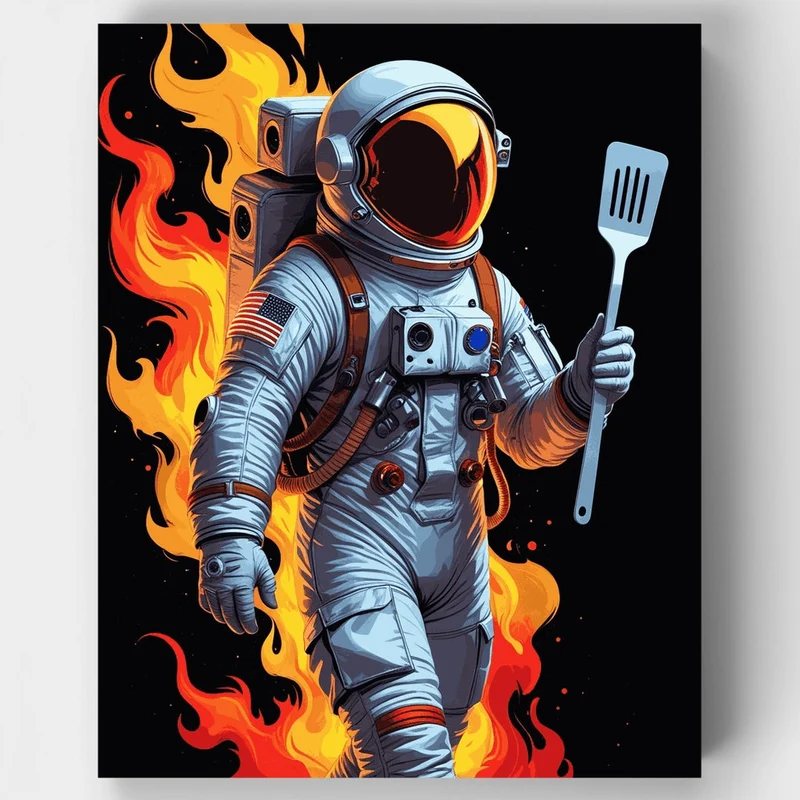 Space Chef Astronaut - Paint by Numbers Kit