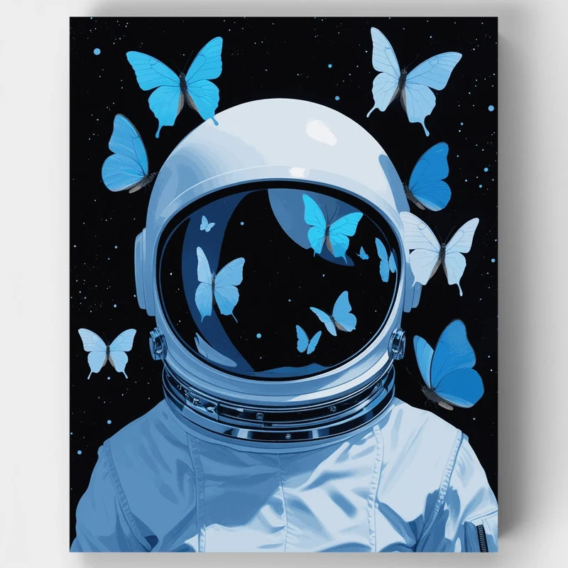Cosmic Butterfly Astronaut - Paint by Numbers Kit