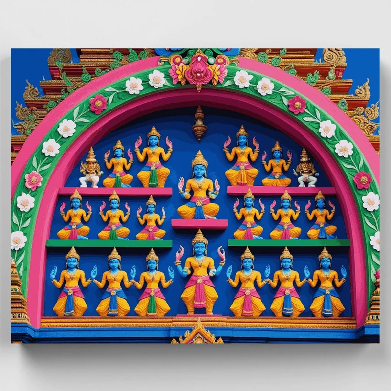 Hindu Temple Deities - Paint by Numbers Kit
