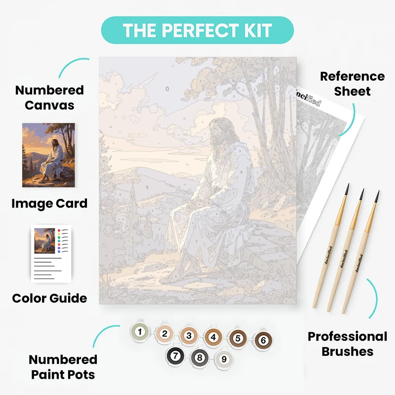Jesus in Meditation - Paint by Numbers Kit