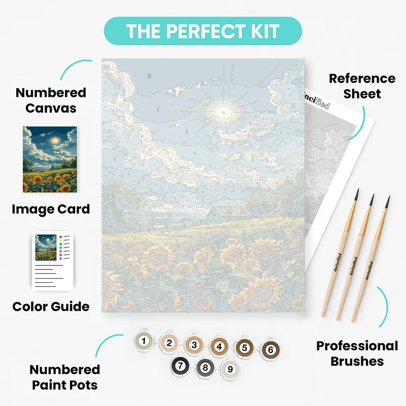 "Sunflower Serenade: A Countryside Coloring Escape by LofiArtLoft"