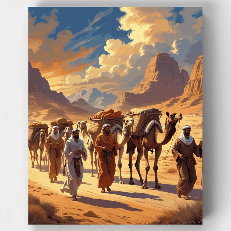 Desert Caravan Journey - Paint by Numbers Kit