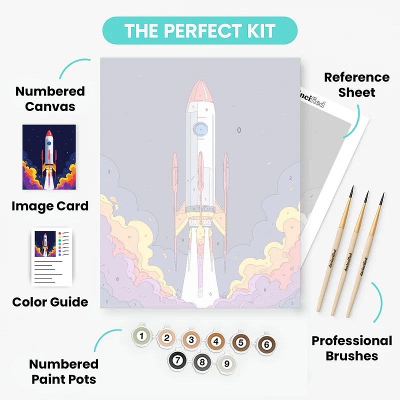 Rocket Launch - Paint by Numbers Kit