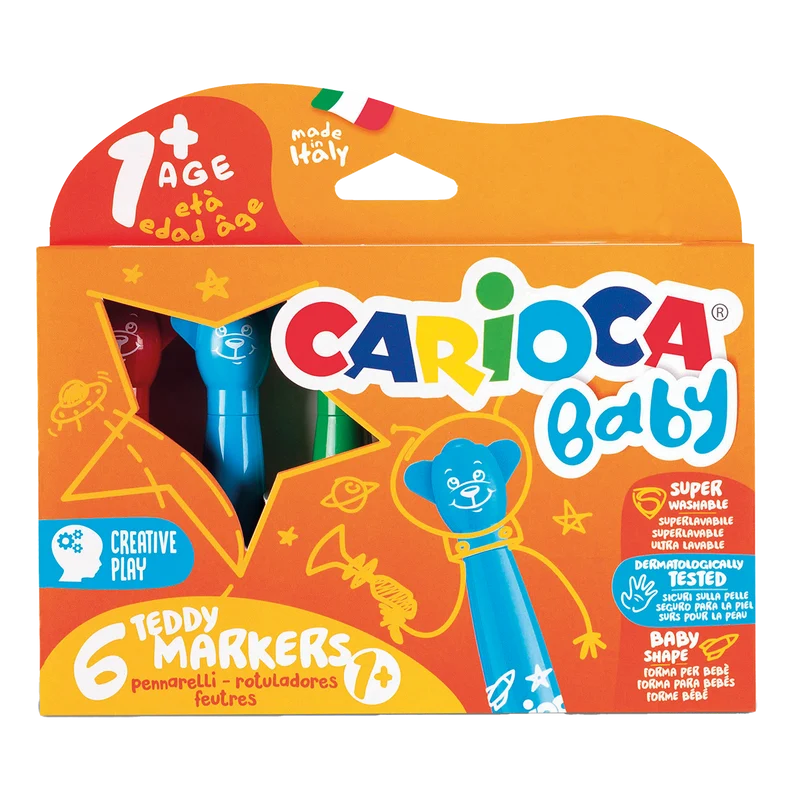 Флумастери Carioca Baby с объл връх, микс от цветове