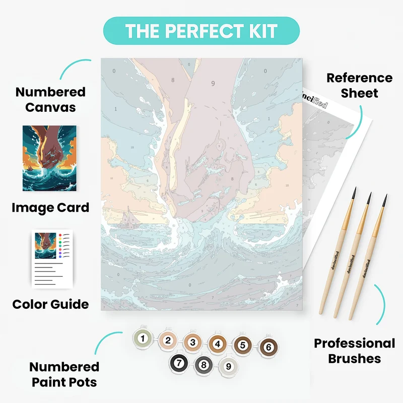 Divine Hands Parting the Sea - Paint by Numbers Kit