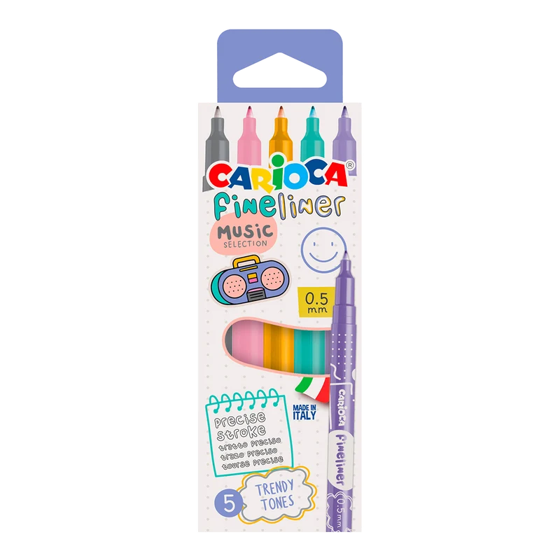Carioca Fineliner 0,5 mm, colori assortiti