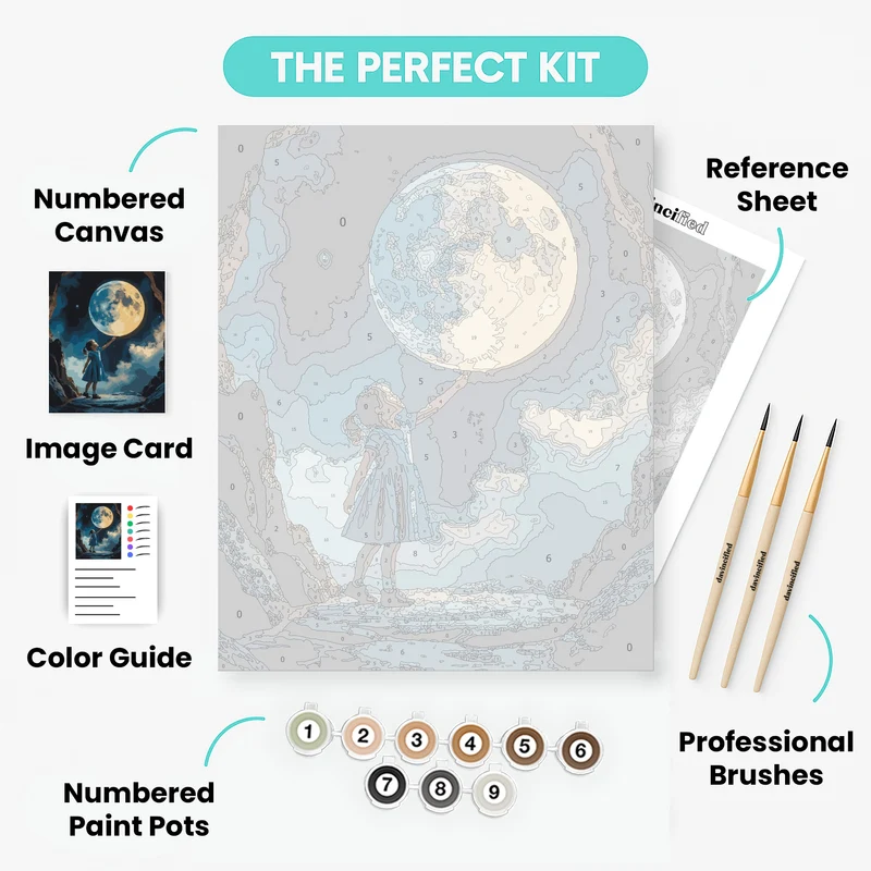 Moon Balloon - Paint by Numbers Kit