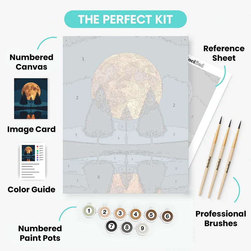Moonlit Reflection - Paint by Numbers Kit