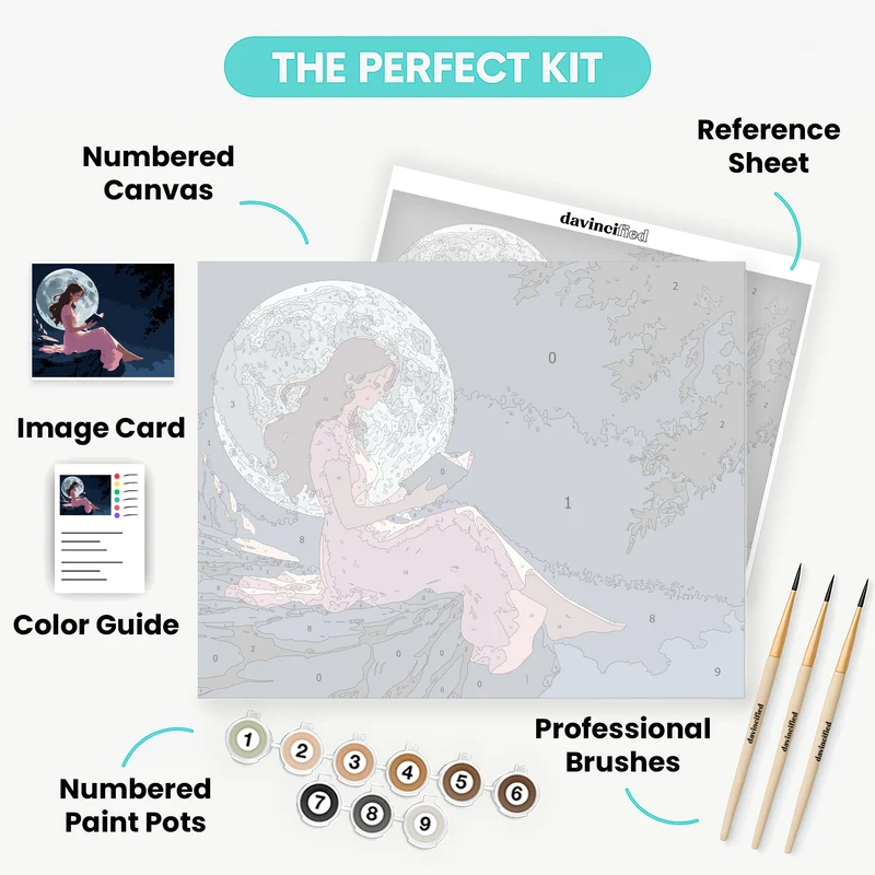 Moonlight Reader - Paint by Numbers Kit