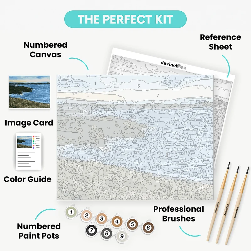 Coastal Seascape - Paint by Numbers Kit