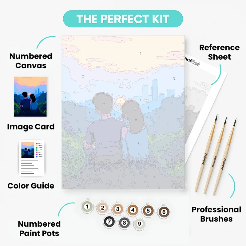 Sunset City View - Paint by Numbers Kit