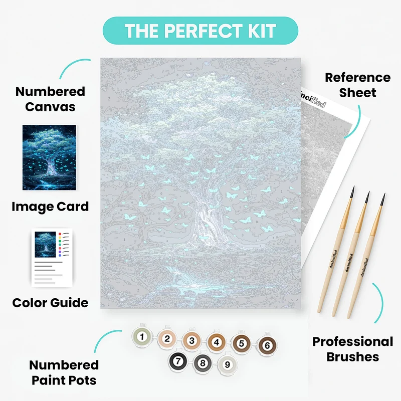 Enchanted Butterfly Tree - Paint by Numbers Kit