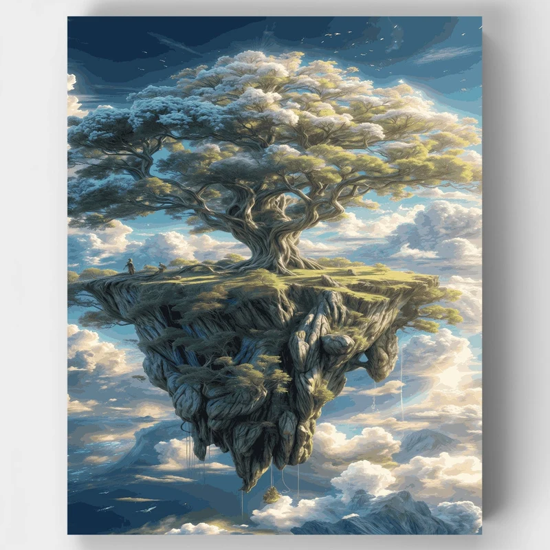 Floating Island Tree - Paint by Numbers Kit
