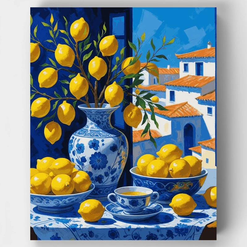 Mediterranean Lemons - Paint by Numbers Kit
