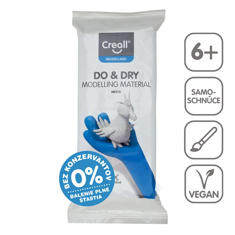 Creall αυτοσκληρυνόμενος πηλός μοντελισμού DO&DRY υποαλλεργικός, 1 000 g