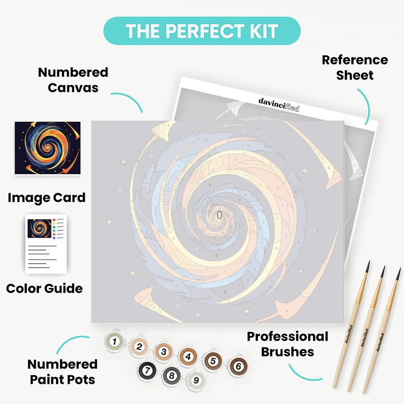 Cosmic Spiral Galaxy - Paint by Numbers Kit