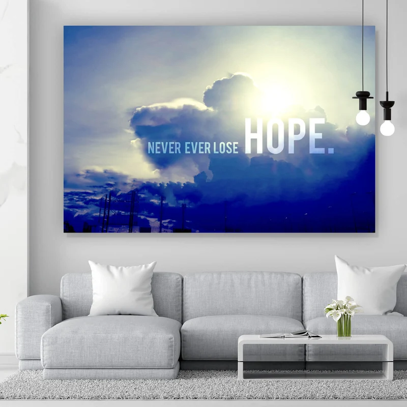 Acrylglasbild Never Lose Hope Querformat