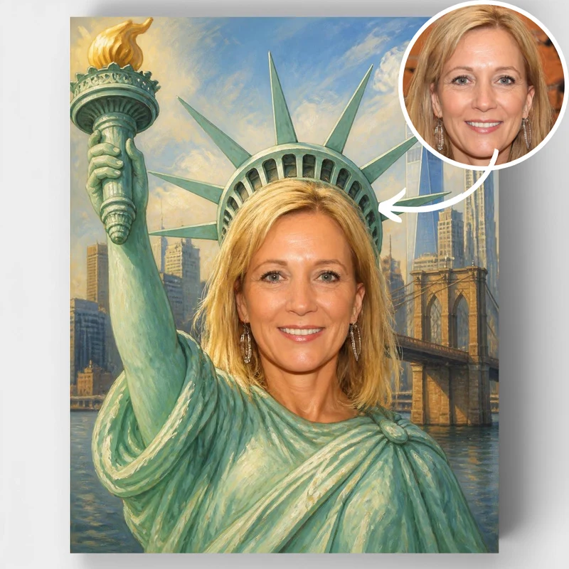 Lady Liberty in NYC - Custom Paint by Numbers Kit