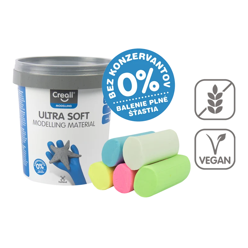 Creall modelirna masa Ultra soft, 5 g, lonček, mešanica barv