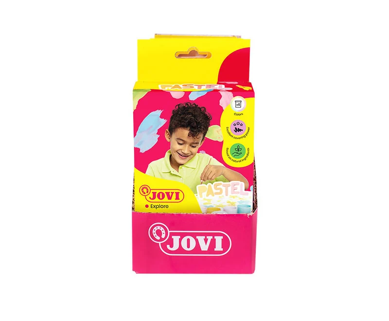 JOVI Premium Pastell-Gouachefarben 6 x 35 ml mit Pinsel
