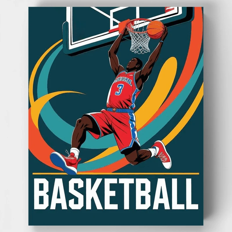 Modern Slam Dunk - Paint by Numbers Kit