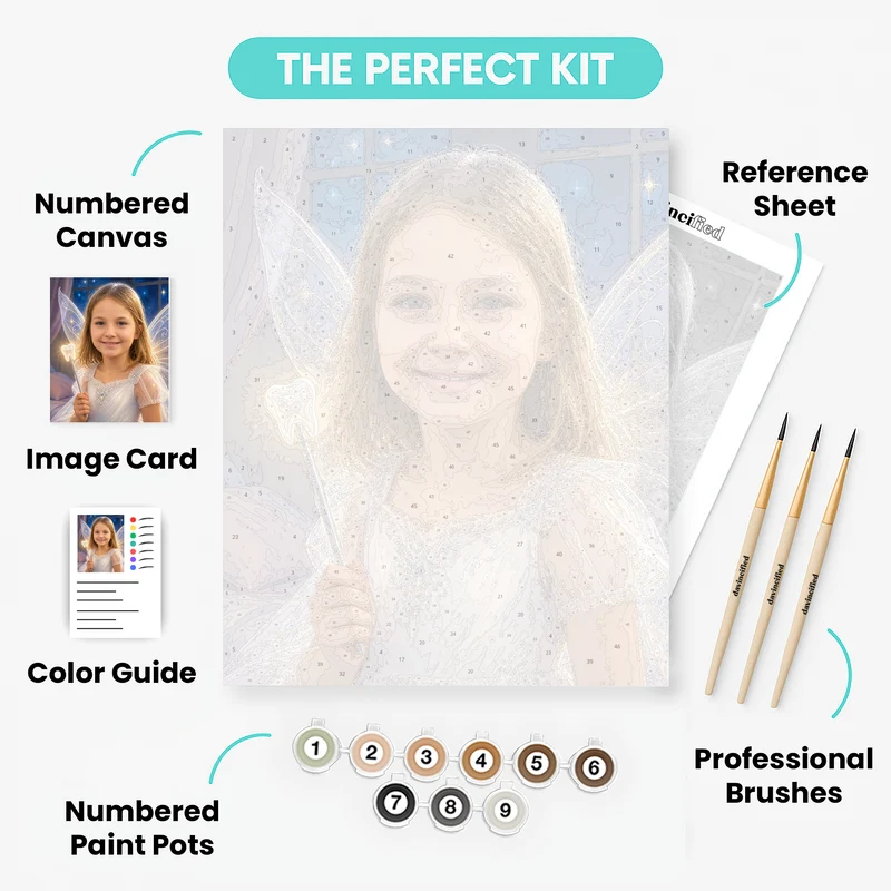 Tooth Fairy Magic - Custom Paint by Numbers Kit